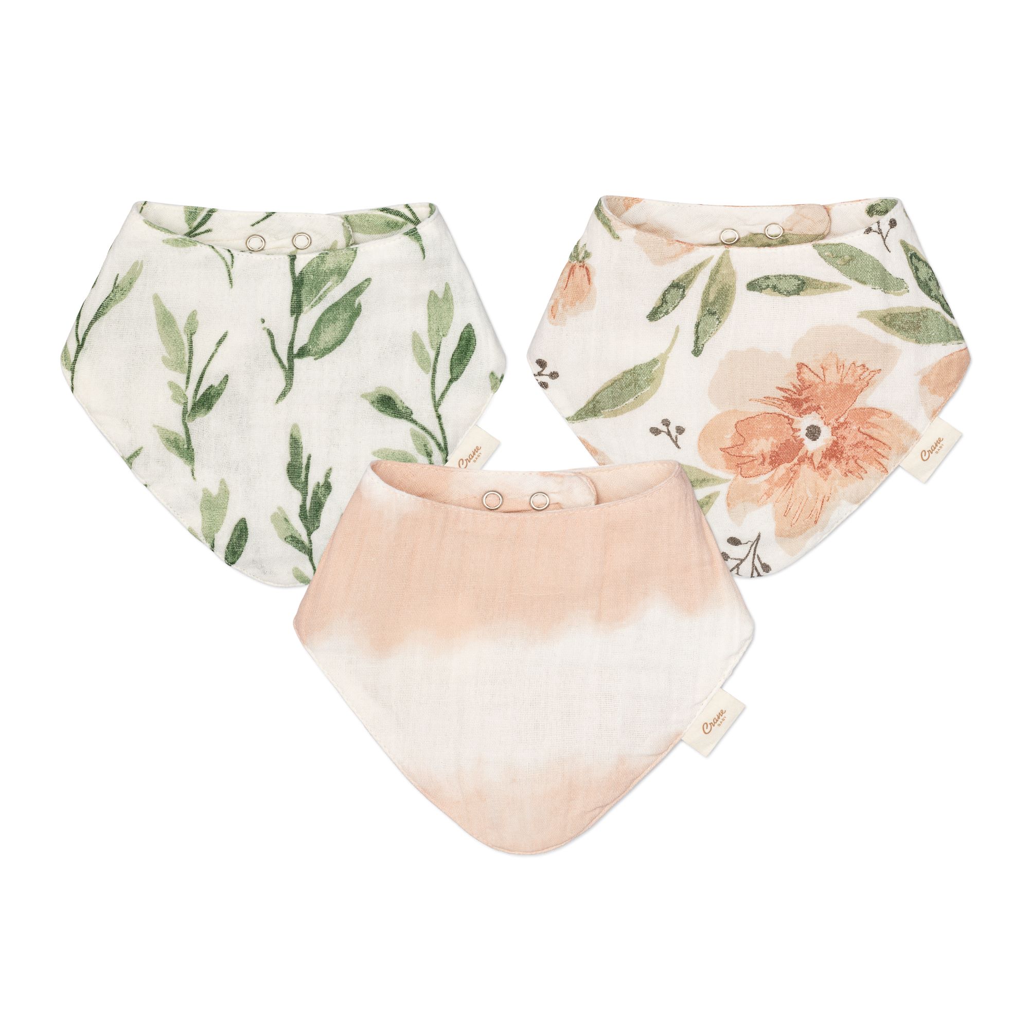 Parker Floral Cotton Bandana Baby Bib (3 Pack)