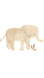 Watercolor image of an elephant