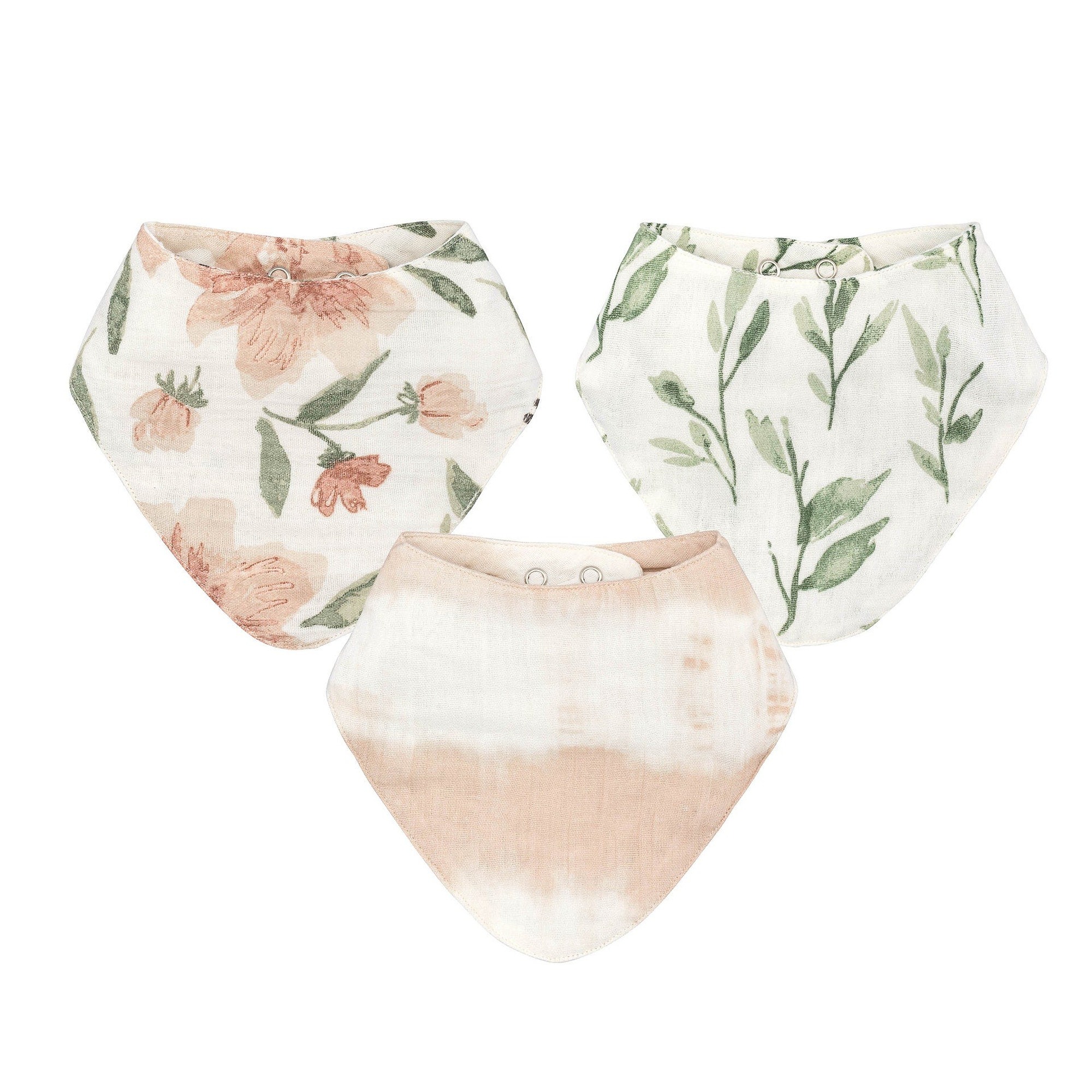 Parker Floral Cotton Bandana Baby Bib (3 Pack)